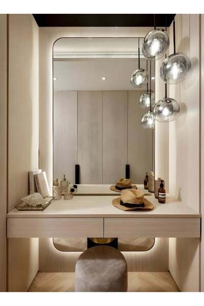 Taimi Wall Mirror 80x60cm-Elegant Design Mirror with 3-Light Levels,Makeup Mirror Dressing Room,Enterway