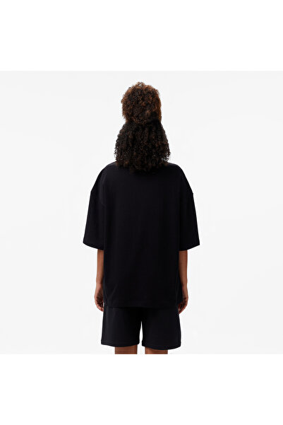 Converse Star Chevron Baskılı Oversize Fit Kadın Siyah T-Shirt