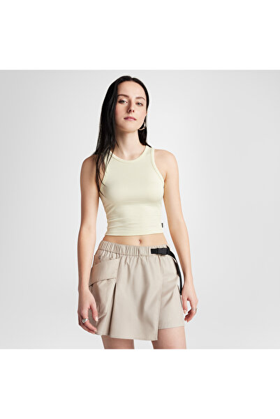 Converse Ribbed Knit Kadın Sarı T-Shirt