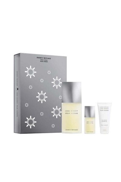 Issey Miyake L’Eau d’Issey pour Homme Gift Set – Eau de Toilette 125ml + Shower Gel 50ml + Mini EDT 15ml