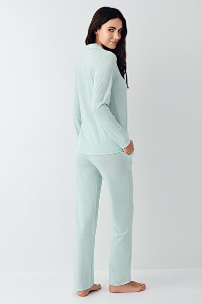 Pierre Cardin Women's v neck shirt pajama set, Transitional pajama set50% modal 50% cotton