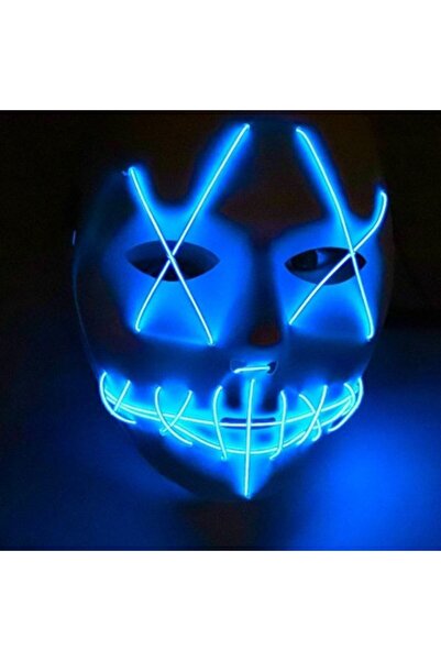 PRC Mască de groază Luminous Purge, 3 moduri de iluminare, unisex, mărime uni...