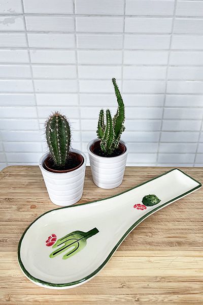 HızlıTrend Ceramic Countertop Scoop Spoon Mat Dirty Spoon Holder 26cm