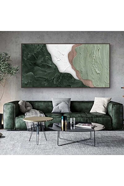 SND لوحة قماشية مودرن بتصميم الفن التجريدي مع برواز شامبين مجوف