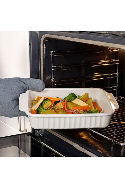 IKEA POETISK Baking Dish, White-Ivory, 34 x 23 cm