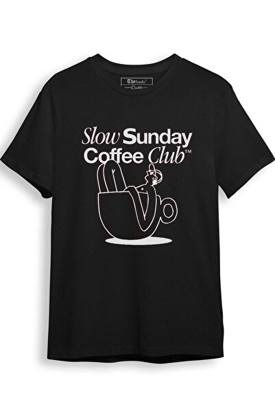 The Baski Tricou premium din bumbac 100% imprimat Pazar Kahvesi Kahve Sever K...