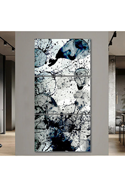 4gdran ثلاث لوحات قماشية بتصميم مودرن مع برواز شامبين مجوف