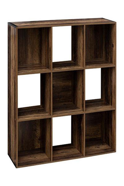 Five Simply Smart 9-Compartment Mix N Modul Wooden Storage Shelf