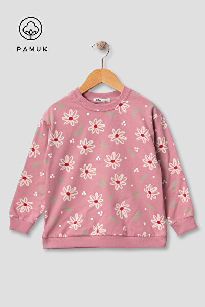 difa kids Top pentru fete cu model floral de tranziție supradimensionat Swea ...