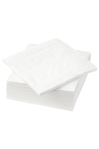 IKEA FANTASTISK Paper Napkins, White, 24 x 24 cm