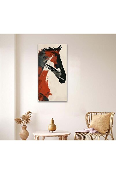 4gdran لوحة قماشية بتصميم حصان مع برواز خشبي مخفي