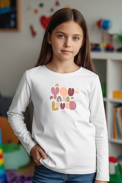 FYK KİDS Round Neck You Printed Girl's Sweatshirt