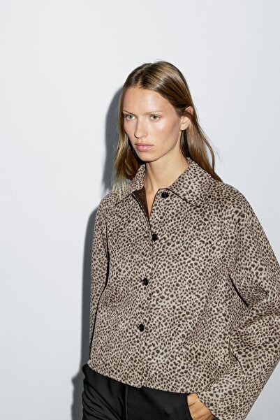 Massimo Dutti Yünlü kısa kaban