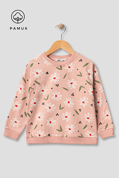 difa kids Top pentru fete cu model floral de tranziție supradimensionat Swea ...