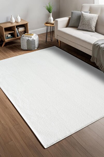 Softy White Washable Non-Slip Base Bamboo Soft Textured Cutting Carpet Kitchen Corridor Living Room Carpet