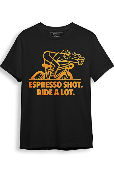 The Baski Tricou premium %100 bumbac imprimat Espresso Shot Ride A Lot