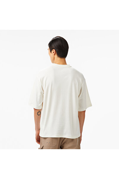 Converse Star Chevron Baskılı Oversize Fit Erkek Krem T-Shirt