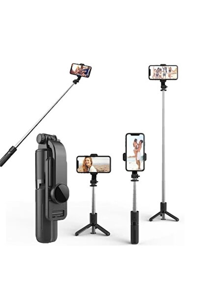 Danex Stick selfie stabil cu trepied și autodeclanșator, 73 cm, Mini, R69, Silicon Flex, Deep Dark