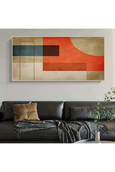 SND لوحة قماشية مودرن بتصميم الفن البوهيمي مع برواز فضي مجوف