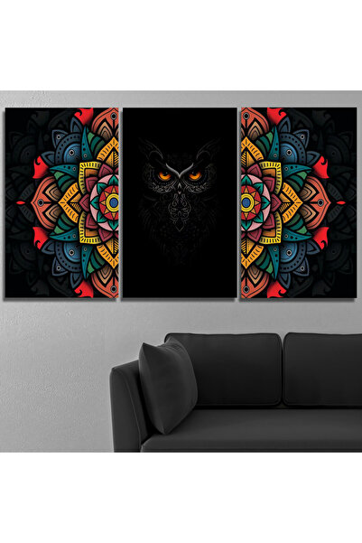 4gdran ثلاث لوحات قماشية بتصميم مودرن مع برواز شامبين مجوف