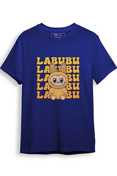 The Baski Tricou premium din bumbac 100% imprimat cu creatură de jucărie Labubu