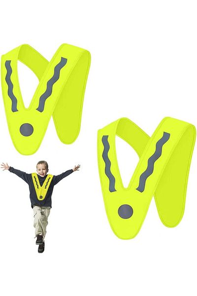 NAMIS Set of 2 reflective vests for children NAMIS, polyester, green, 30 x 40 cm