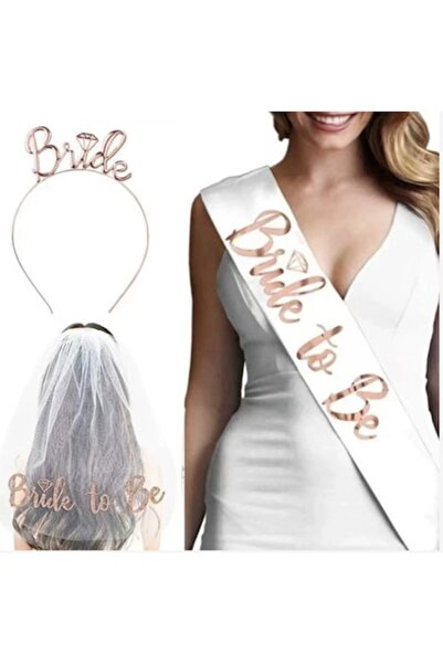 Danex Set de Accesorii pentru Mireasa, Danex, Coronita, Panglica, Stickere, V...