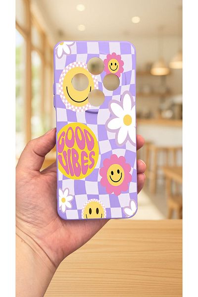 Vip Case Redmi 14C - حافظة مطاطية كلاسيكية ممتصة للصدمات من السيليكون GOOD VIBES277