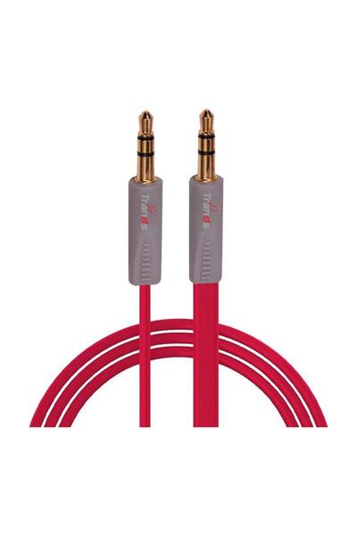 trands Tr-Ca208 Auxilary Audio Cable, 1 Meter Length, Red