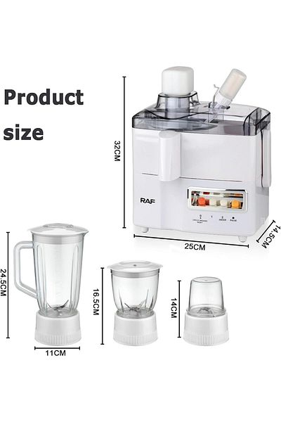 SHEWOW 4 In 1 Juicer & Blender, 1.8L Cold Press Juicer for Fruits & Vegetables, 800W Electric
