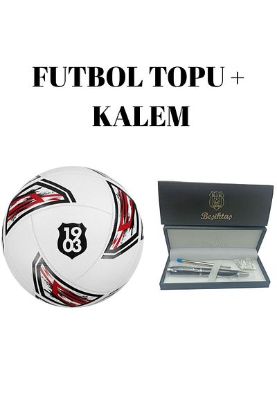 Beşiktaş Premium Football Ball No:5 White with Pen Gift