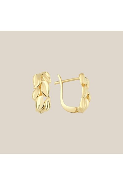 ALTINTAŞ KUYUMCULUK Yaprak Dizisi Altın Küpe