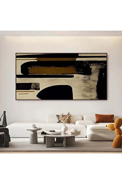 SND لوحة قماشية مودرن بتصميم الفن البوهيمي مع برواز شامبين مجوف