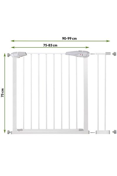 SERSIMO Poarta de siguranta Safety Gate pentru scari, ajustabila 90-99 cm, din otel, alba