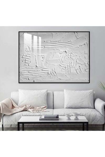 4gdran لوحة جدارية خشبية مطبوعة بتصميم اللوحة الجبسية مع برواز اسود و طبقة من...