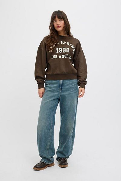 Jack & Jones Women's Chest Printed Relaxed Fit Sweatshirt - Merle