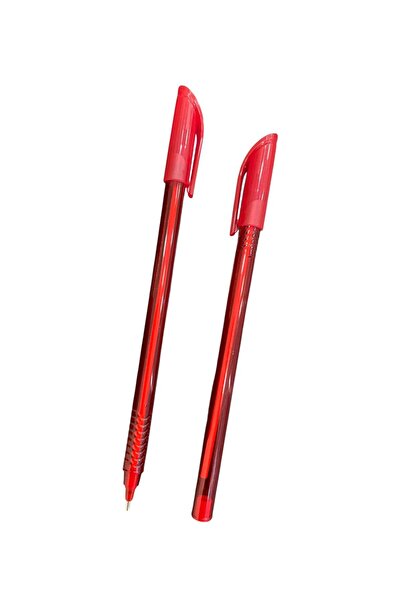 Silka قلم حبر جاف أحمر من لينك أوفيكس، طرف إبرة، 1 مم، عبوة من 50 قطعة