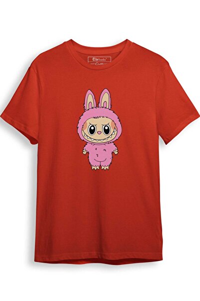 The Baski Tricou premium Labubu Bebek roz cu imprimeu 100% bumbac