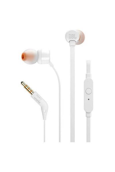 JBL سماعة أذن سلكية T110 باللون الأبيض