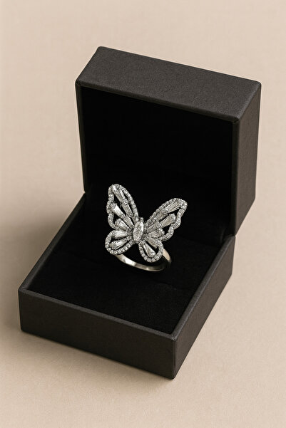 stainless steell “Buz Kelebeği” BerryBell gümüş kaplama kelebek motifli çelik...