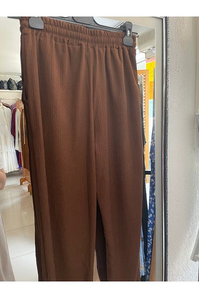 Yaren Moda Women's Bürümcük Fabric Pantalon with Leg Clamps