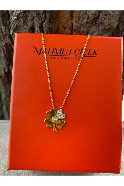 MAHMUT ÇİÇEK KUYUMCULUK 22 Ayar Yonca Taşlı Kolye