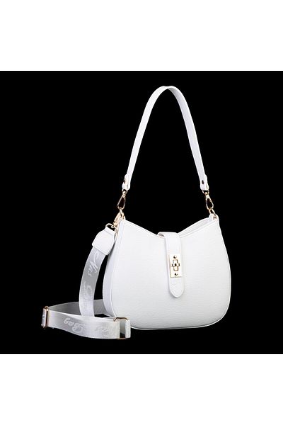 Nas Bag Geantă de umăr ovală și crossbody pentru femei Victoria albă