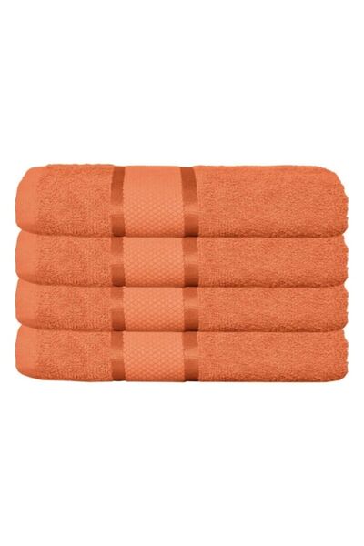 OEM Set 4 prosoape de baie, Bumbac, 70x140cm, 400g/m², Portocaliu