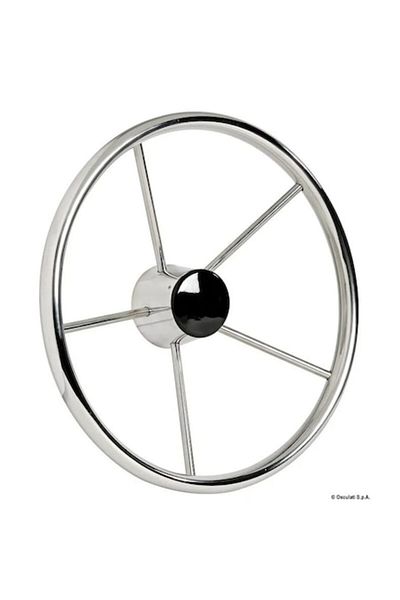 OSCULATI Timona cu Janta Exterioara din Inox Osculati, Diametru 380 mm