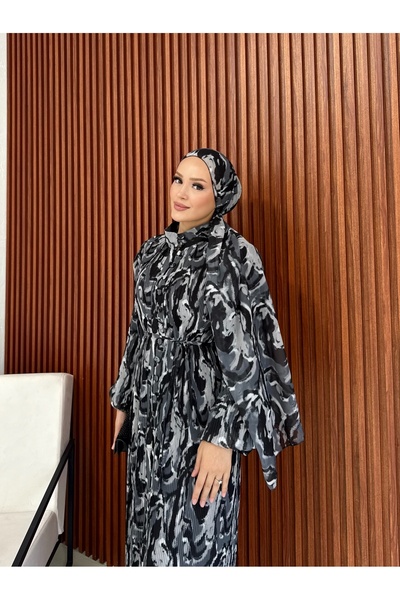 Melike Tatar Φόρεμα με πλισέ με σάλι 32-2380