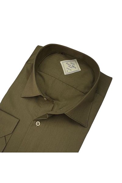 GÖMLEK GALERİSİ Slim Fit Slim Fit Plain Long Sleeve Men's Shirt