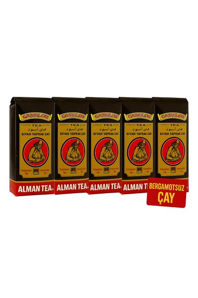 CAMELON TEA كاميلون شاي الأوراق السوداء بدون البرغموت، مجموعة من 5 قطع - 5 × 500 جرام