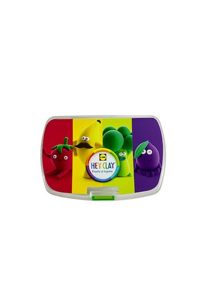 UIQ Cutie multifuncțională pentru gustări, 0,5 kg, plastic, model legume, transparentă