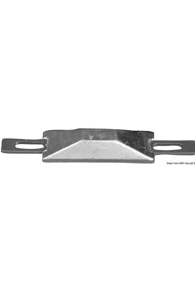 OSCULATI Anod dreptunghiular cu inserție din fontă galvanizată, 95x34x17 mm, prindere cu șuruburi sau sudabilă, formă hidrodinamică